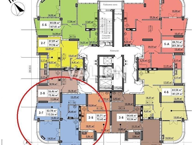 В продаже видовая 2-хуровневая квартира на последних этажах (25-м и 26-м) в ЖК «Медовый-2» (дом 1) с двумя террасами