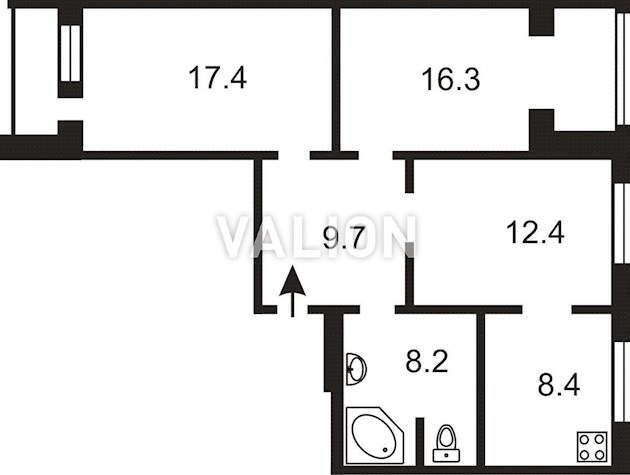 Продается трехкомнатная квартира на Тростянецкой 6а