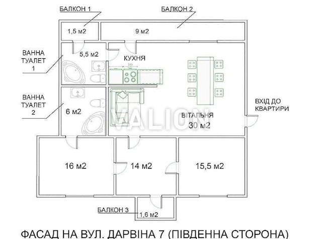Продам 4к квартиру в Центрі, Дарвіна 7, дизайнерський ремонт