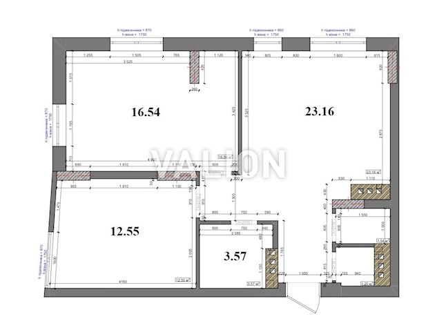 Просторная двухкомнатная квартира после строителей в ЖК Svitlo Park