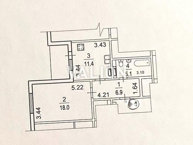 Продам 1 -комнатную квартиру в ЖК Вигуровщина-20.Троещина.