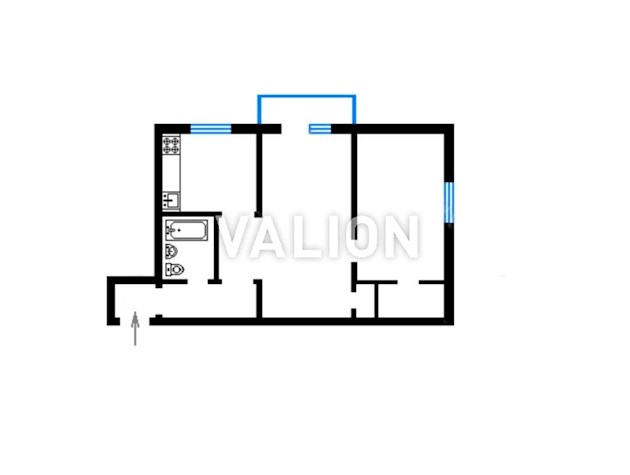 Продажа двухкомнатной квартиры 46.6 кв. м. в кирпичном доме, Нивська 3\5