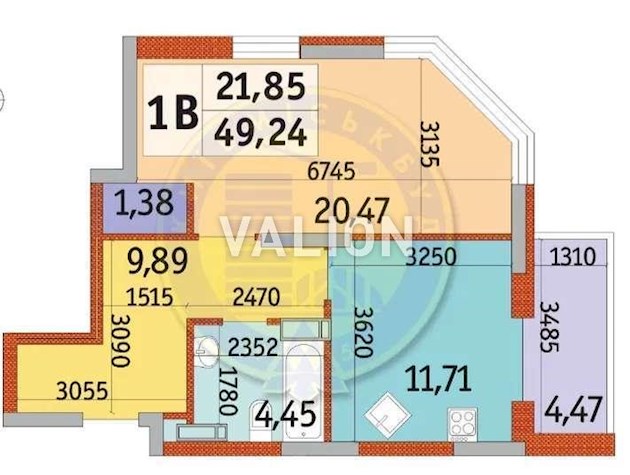 Продаж 1-кімнатної квартири по вул.Кибальчича, 1б в ЖК Райдужний