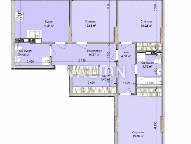 Продажа 3 комнатной квартиры улица Загоровская (Багговутовская), 25, ЖК Багговутовский.