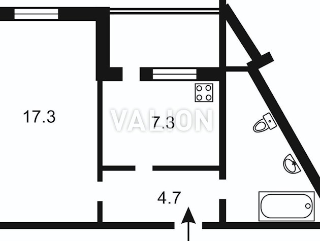 Продажа 1 ком., Милославская 18, Троещина