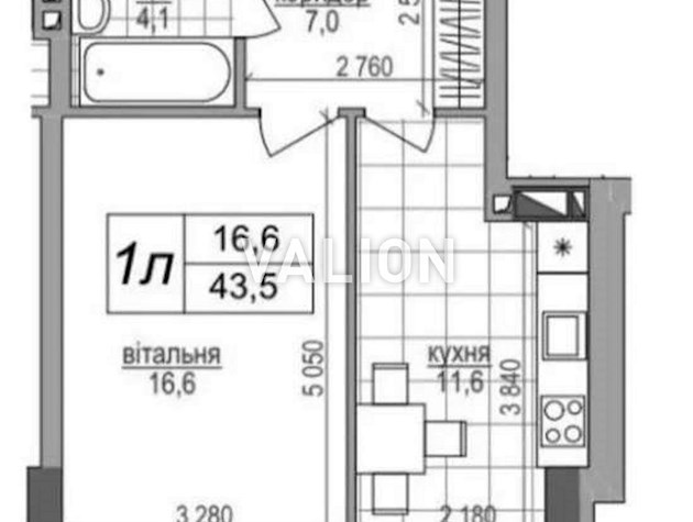 Продажа 1-комнатной квартираы по ул.Кустанайская, 13-А. м.Демиевская