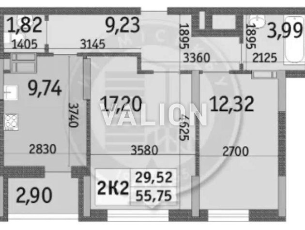 Продаж 2-к квартири просп. Відрадний 93