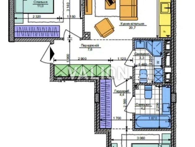 Продажа 2-комнатной квартиры 64,6 м2 по ул.Кистяковских,10 ЖК Республика.