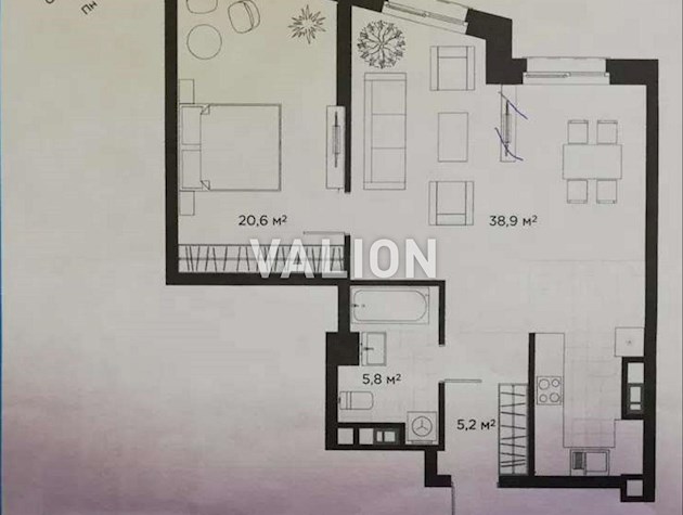 Продажа 1-комнатной квартиры в ЖК Diadans.
