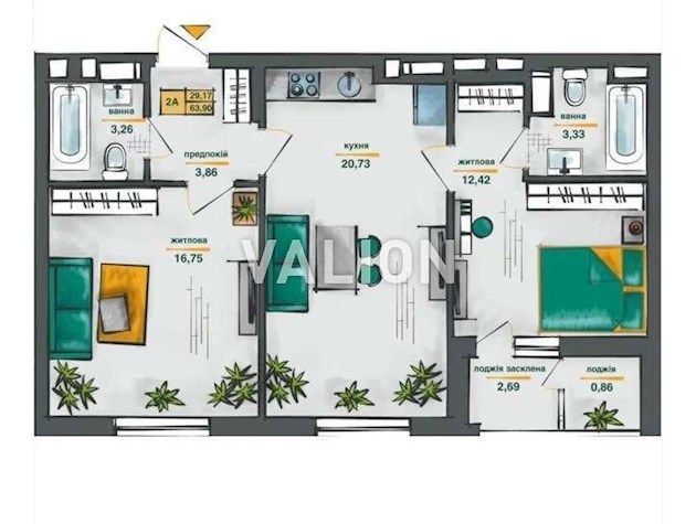 Продажа 2-комнатной квартиры в ЖК Сырецкие Садыул Выговского Ивана (Гречко Маршала) 10ц