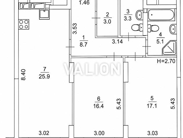 Продаж двокімнатної квартири 79,5 м² у ЖК Новий Автограф у Дніпровському районі Києва