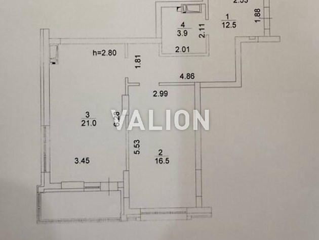 Продажа 1-комнатной квартиры без ремонта, ЖК «Парковое Город» Виноградарь