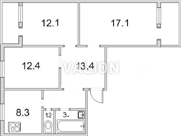 Продажа без комиссии 3 комн. квартиры, Харьковское шоссе, 154, Дарницкий р-н