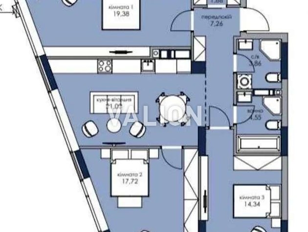 Продаж 3-кімнатної квартири в ЖК Новий Автограф