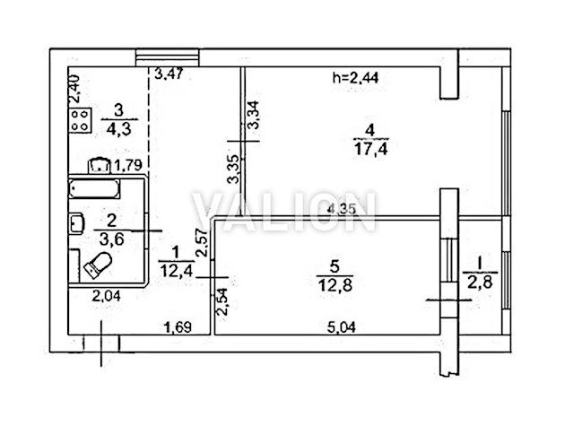 2-комнатная (53.3 м.кв)с ремонтом, мебелью и техникой — Голосеевский проспект 108 корпус3