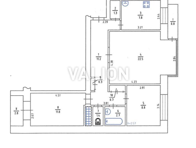 3к квартира пр-т Лобановского (Краснозвездный) на 3 этаже в кирпичном доме с газом