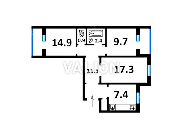 Продажа 3 комнатной квартиры с ремонтом (косметическая) Киев, Левый берег, Деснянский район, Троещина, ул. Оноре де Бальзака