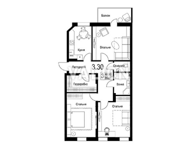 Продажа 3 к квартиры, клубный ЖК Rybalsky ул Набережно-Рыбальская 9