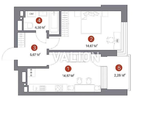 Продам 1к квартиру, ЖК 7Kvartal, ул. О. Олеся 13, Виноградарь