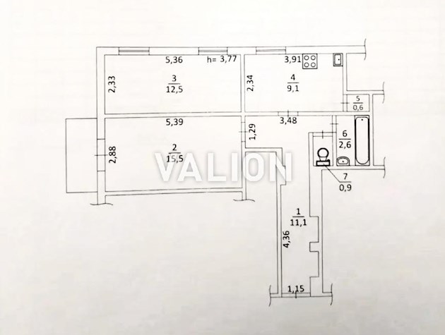 Продаж,без%: 2-кімнатна квартира 53,2м2 у самому центрі Києва, локація ТОП