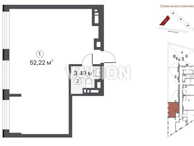 Продается квартира свободной планировки (метро Вырлица), жк Терракотта