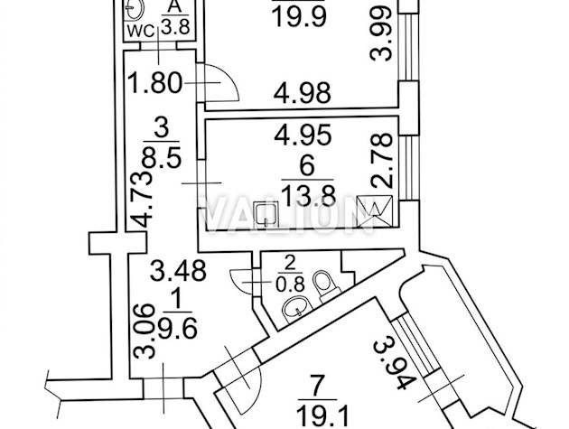 Продажа 2-комнатной квартиры 81м² просп.Николая Бажана, 24/1 Дарницкий район