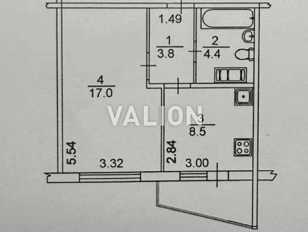 Продажа 1-к квартиры, улица Бориса Гмыри 16 Дарницкий район