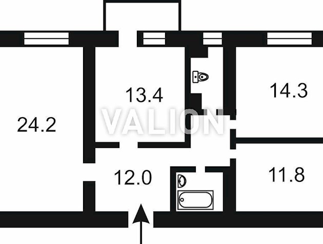 Березняки, 3- кімнатна квартира біля Дніпра, проспект Павла Тичини 10