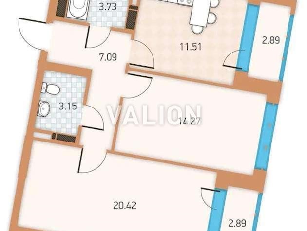 Продажа 2-к квартиры ул. Крайняя 1