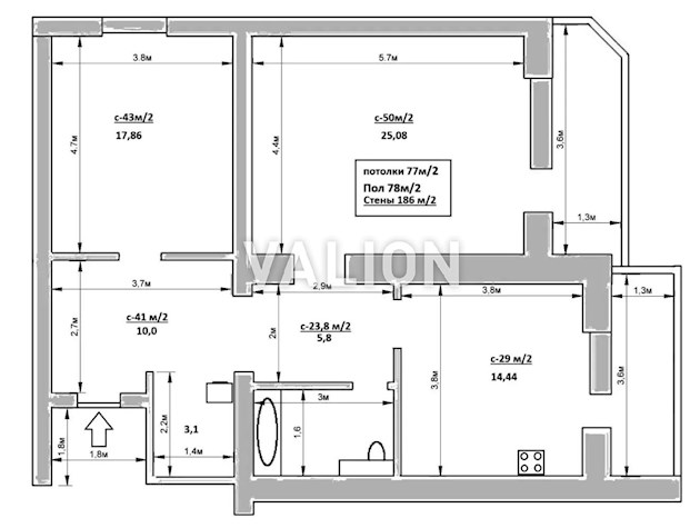 Продаж 2-кімнатної квартири за адресою вул. Миколи Голего, 5 в Солом’янському районі.