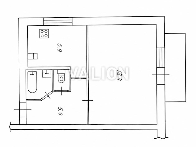 Продаж 1 кімнатної квартири на вулиця Михайла Донця 21-А, Відрадний масив