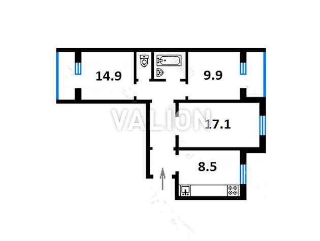 Продаж 3-к квартири вул. Каштанова, 8