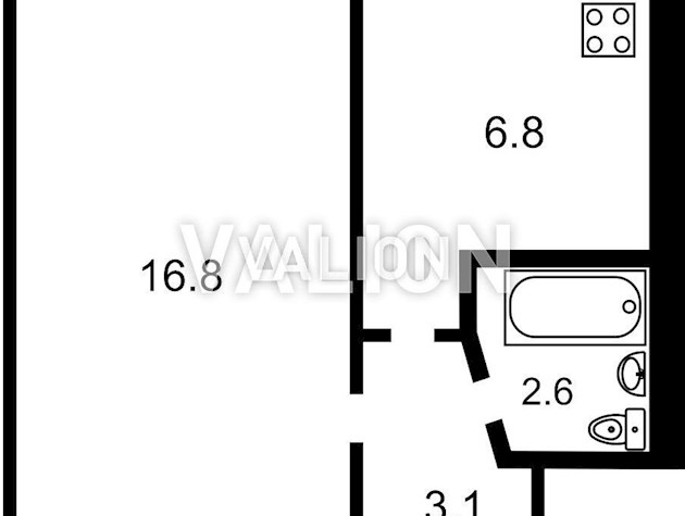 1-ком1 комнатная квартира 31,1 м² Перемышльская 14/14