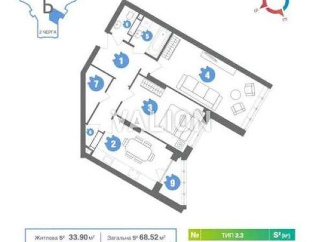 Продаж 2к квартири вул. Новопольова 2, корп Б, введений в експлуатацію