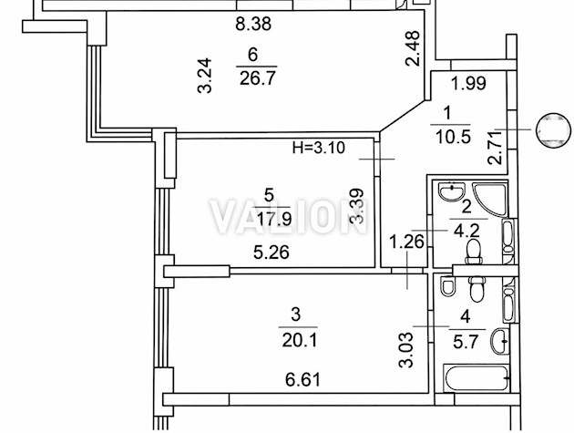 Продажа: 2-комнатная квартира 85,1м2 на 3эт./24 + паркоместо в ЖК Edelweiss House, ул.Зверинецкая,70-А (Печерский район, метро Выдубичи)