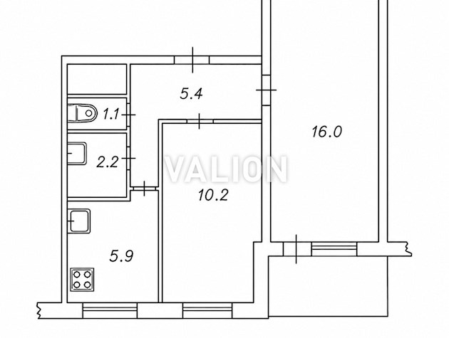 Продается 2-комнатная квартира 44м². с Газом. Порика 15 Виноградар, Подольский район.