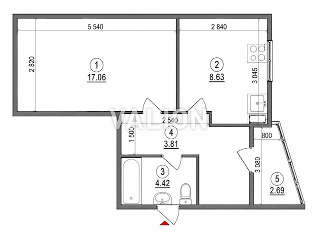 Продажа: 1-комнатная квартира, ул. Бориса Гмыри, 20