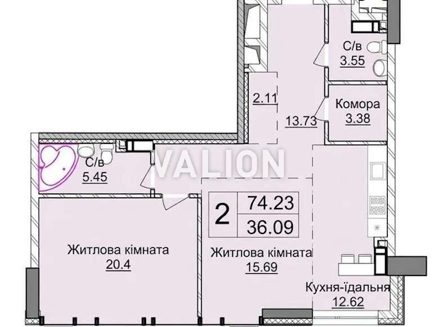 Продаж 2-к квартири вул. Андрія Верхогляда 26