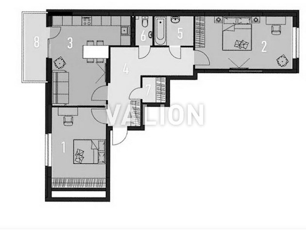 Продажа 2-комнатной квартиры 85 м² в ЖК бизнес-класса «Cardinal»