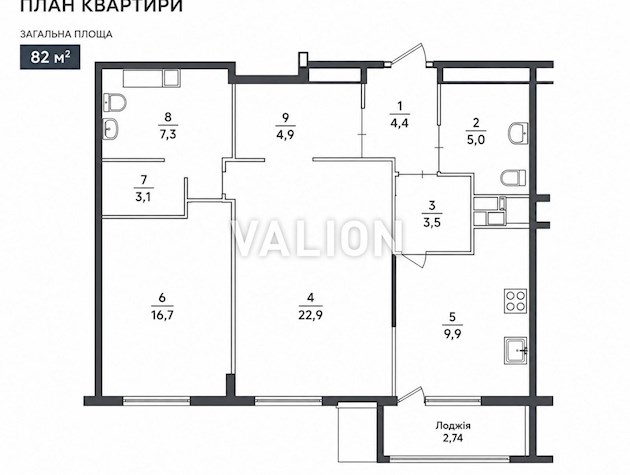 Продажа:2-комнатная квартира 82м2 на 5эт./19 в ЖК Новопечерские Липки (ул.А.Верхогляда,20, Печерский р-н, метро Зверинецкая)