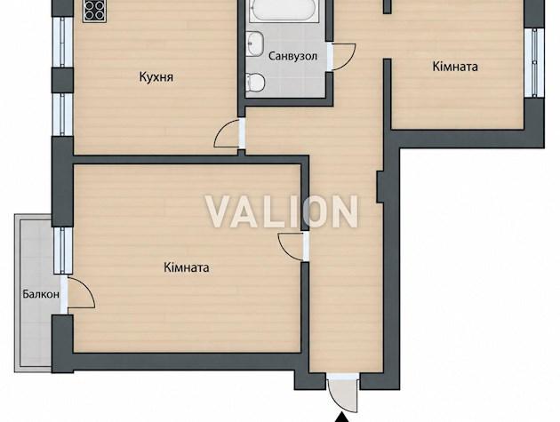 Без % продаётся 3-комнатная квартира, Печерск, пер. Евгения Гуцала, 3, 5/6 этаж | 72,7 м², 3 минуты до метро «Печерская»