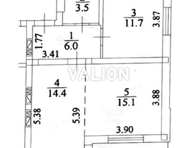 Продам 2 комнатную квартиру 52.4 м² Рудницкого 8д