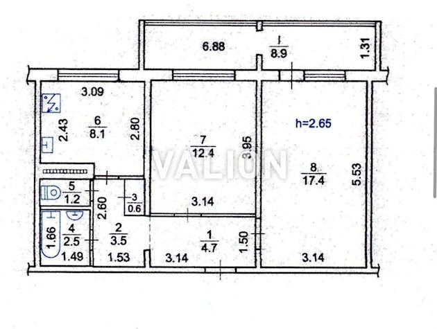 Продажа 2-к квартиры, проспект Глушкова 35, метро Теремки, Голосеевский район